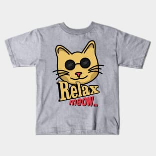 Cute Cat Relaxed Kids T-Shirt